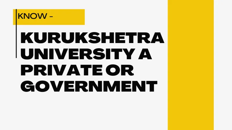 kurukshetra university is private or government